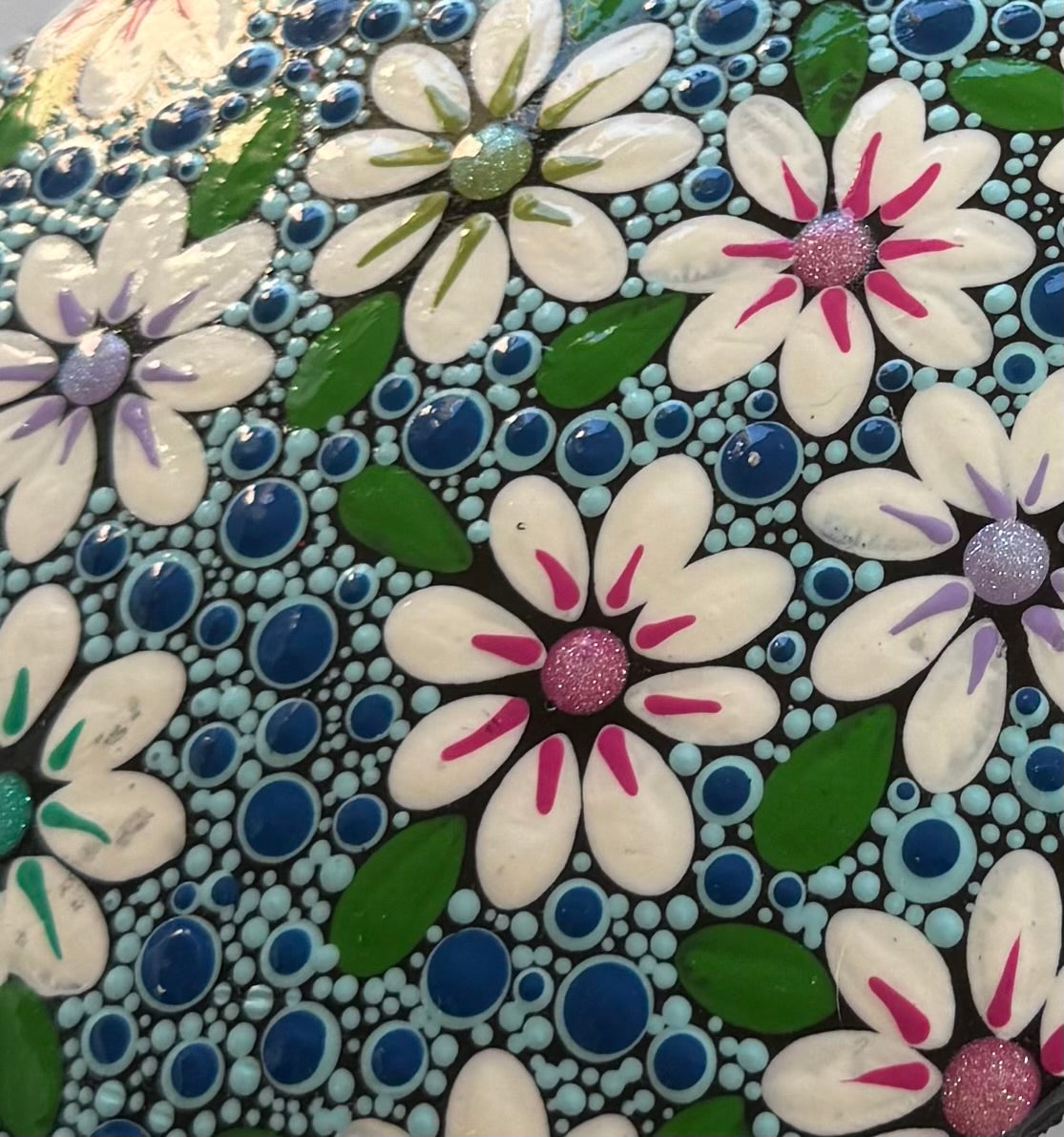 Custom hand painted mandala