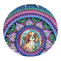 10" Hand painted mandala designed around a Cocker Spaniel